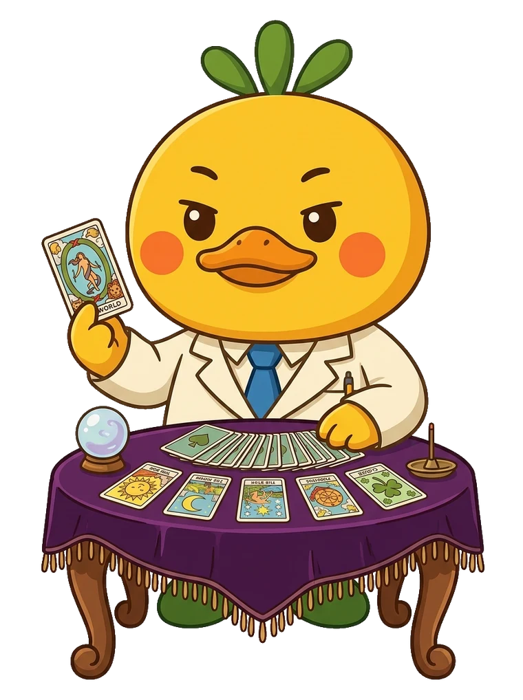 占いの机で分析するウンポポ博士