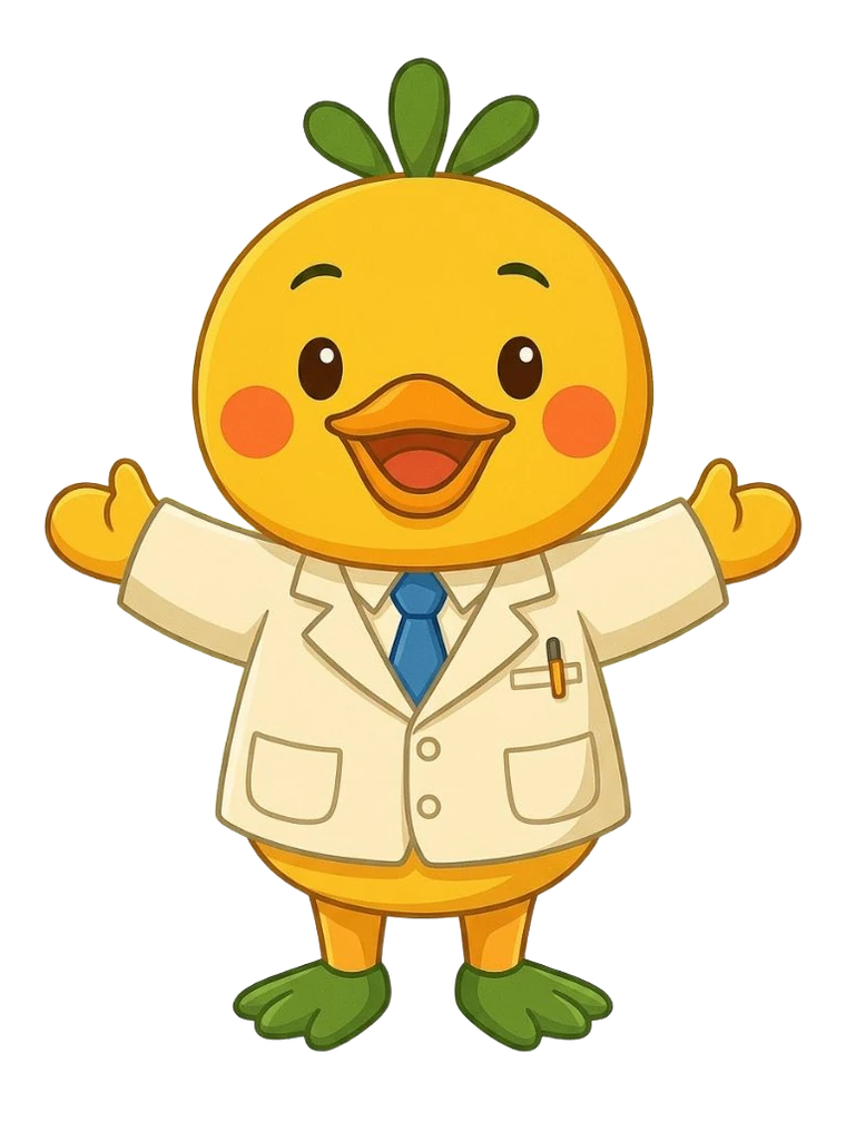 両手を広げてむかえるウンポポ博士