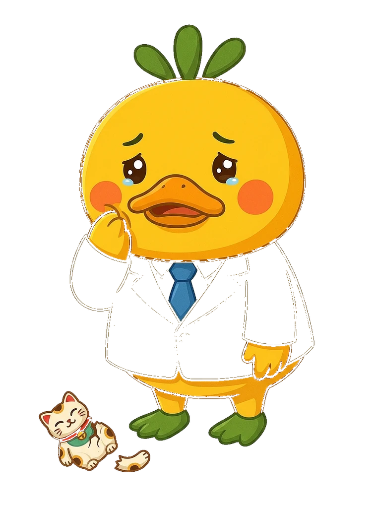 うるうるして心配そうなウンポポ博士